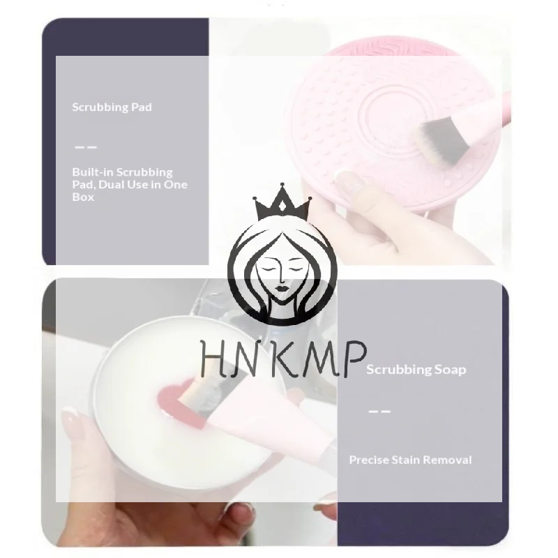Makeup Brush Cleaner 100g Heart Shaped Soap Quick Clean for Foundation Blush Eyeshadow Brushes Eco Safe Travel Use view 2