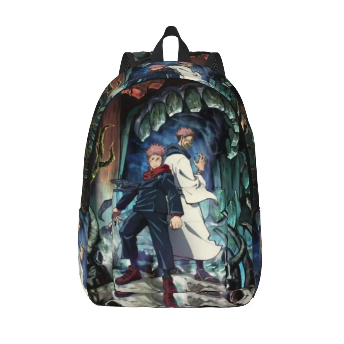 Custom Horror Anime Jujutsu Kaisen Canvas Backpacks Water Resistant College School Yuji Itadori Sukuna Bag Printing Bookbag