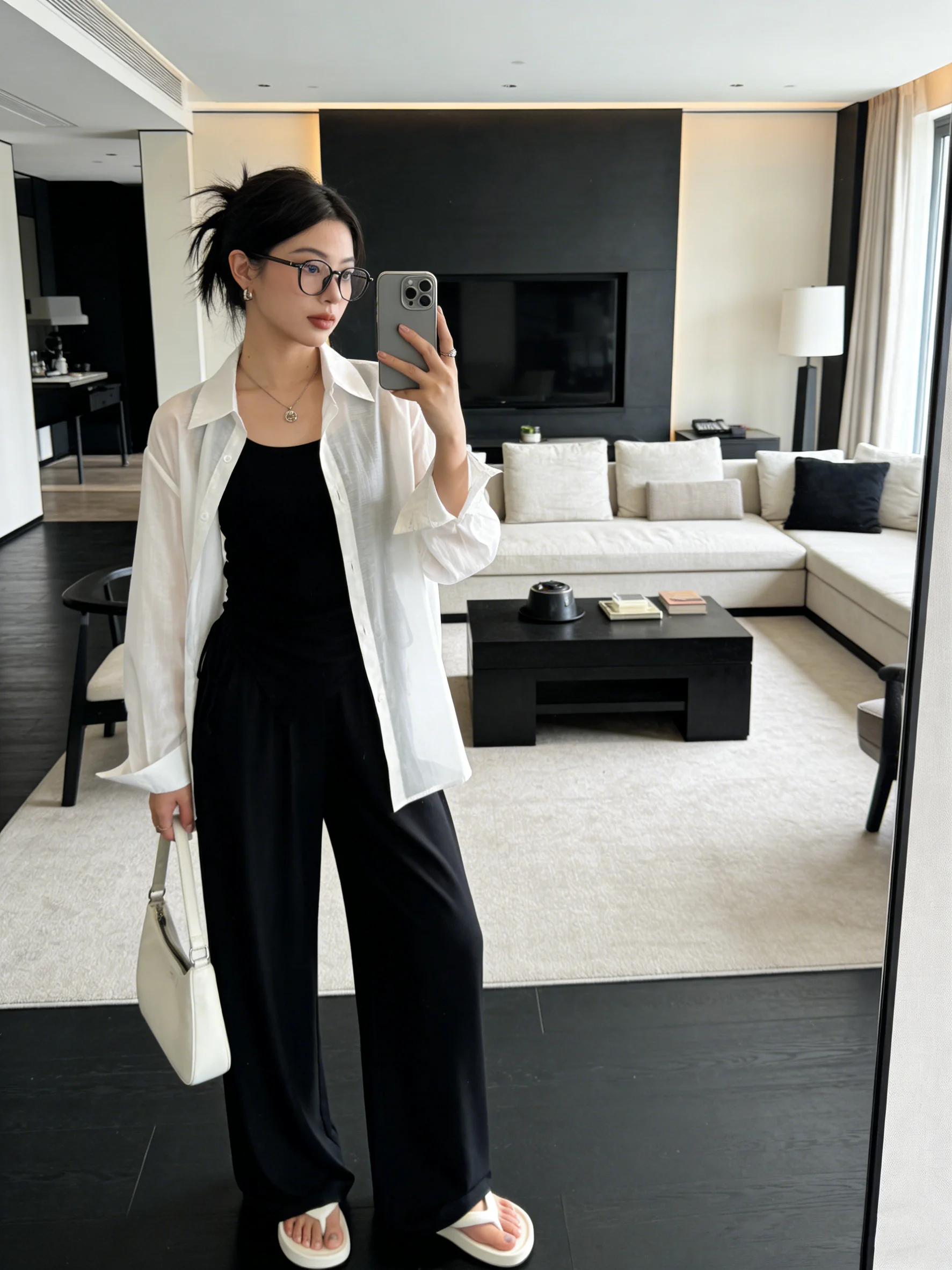 

Summer Casual Fashion Three-Piece Set Strap Cardigan Sun Protection Loose High Waist Wide Leg Pants Women's Fashion Set