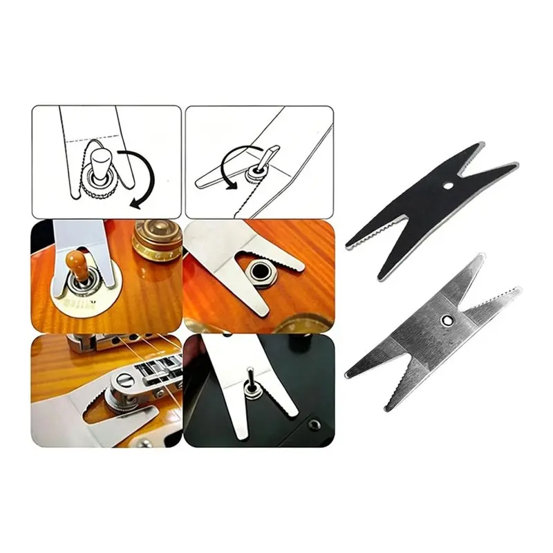 CGDS-Multi Guitar Spanner Wrench 2 Pcs For String Instruments, Guitar Knob Tuner Bridge Pin Adjustment Tools