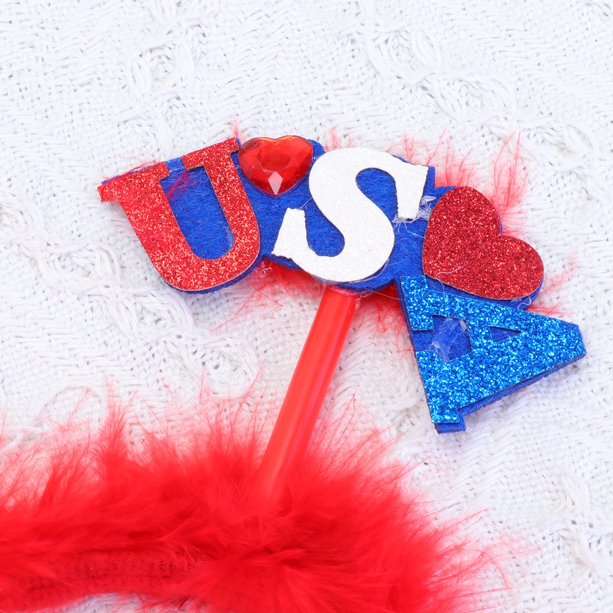 

1pc Usa Hair Hoop Headband Party Costume Decoration Letter Design Fashion Hairband Daily Wear Campaign Gift
