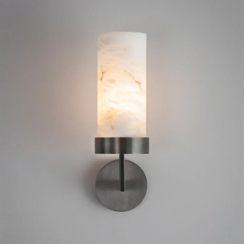 

Spanish natural marble wall lamp living room Nordic light luxury creative designer post-modern bedroom bedside wall lamp