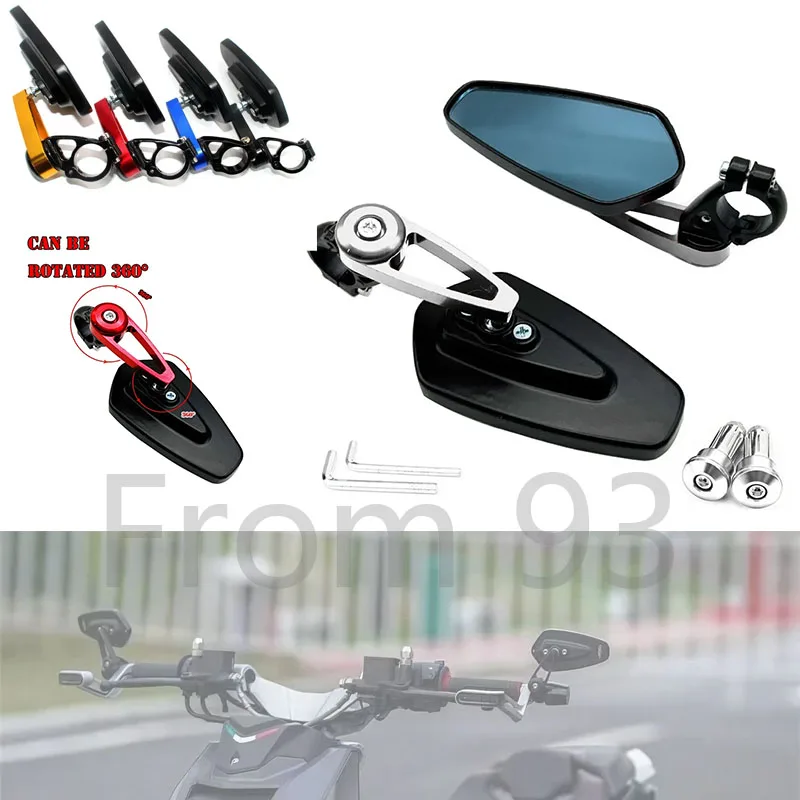 For Kawasaki Z250 Z300 Z400 Z650 Z750 Z800 Z900 Z1000 ZX6R ZX10R Z650RS Z 1000 R / SX Motorcycle Handlebar End Rearview Mirrors