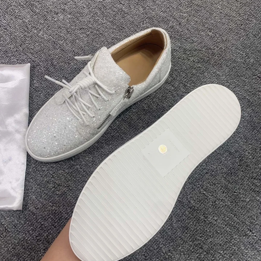 موضة جديدة أحذية رياضية كاجوال للرجال العلامة التجارية مصمم النساء أحذية التنس الفاخرة الجلد الحقيقي GZ المتسكعون أحذية رياضية 35-48 G0377 #4