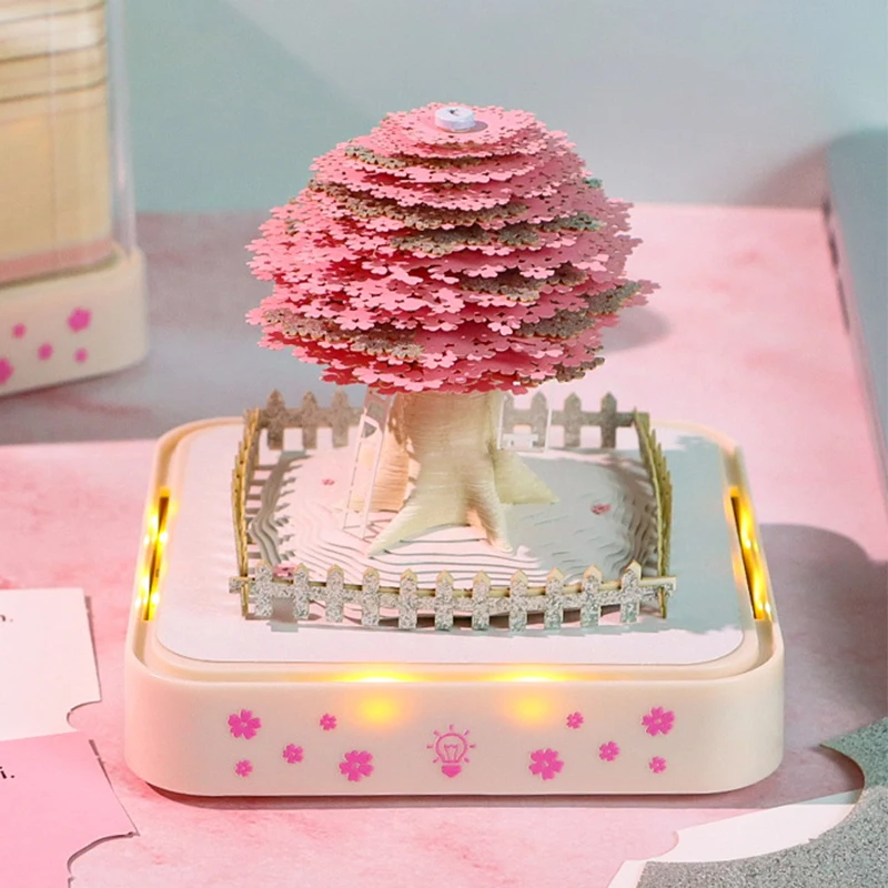 calendario-de-escritorio-cherry-tree-con-luces-led-calendario-2025-bloc-de-notas-creativo-bloc-de-notas-diy-calendario-de-arte-3d