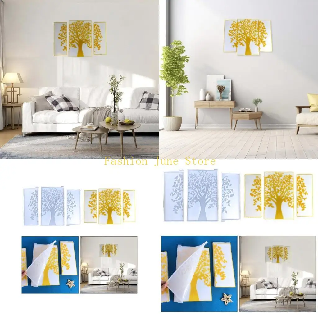 

N5KA прочная силиконовая форма в форме дерева жизни, форма для ключей, форма для эпоксидной смолы, настенные гобелены, формы для