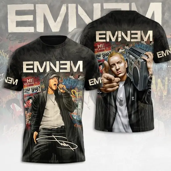 Popular Popular Rapper Eminem 3D Printed t shirts Men/Women Hip Hop Street T-Shirt Loose Casual Tee Top Oversized Men's Clothing
