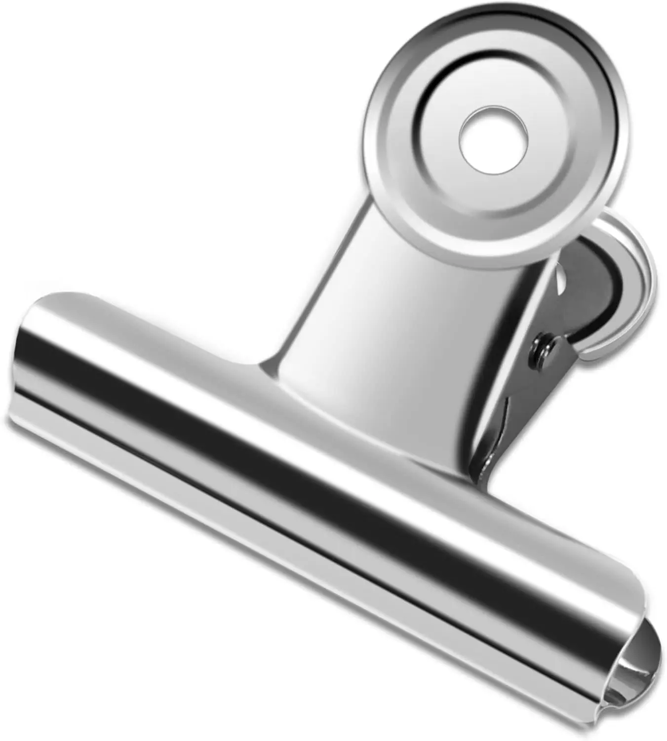 10 Pack Large Metal Hinge Clips - 2.5 Inch Silver Bull Hinge Paper Clips for Crafts, Drawing, Food Bags at Home, Office, School