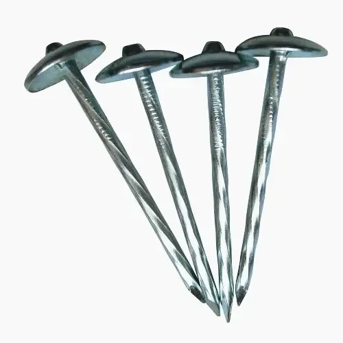 Twist Smooth shank Galvanized Umbrella head roofing nail with rubber washer china