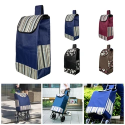 Shopping Cart Bag Grocery Shopping Trolley Oxford Cloth Hand Trolley Thickened Strong Urable Shopping Bag