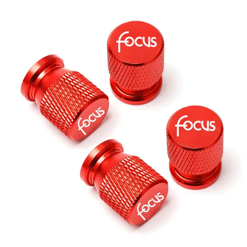 For Ford Focus Logo MK1 MK2 MK3 MK4 Car Wheel Tire Valve Caps Tyre Stem Covers Airdust Waterproof  Auto parts 4PCS