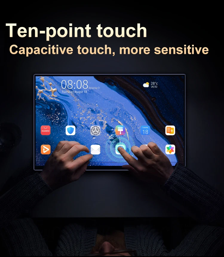 شاشة OLED محمولة 14 بوصة 4K تعمل باللمس 16:10 USB-C HDMI شاشة ألعاب خارجية متوافقة مع PS5 Switch Laptop MacOS