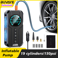 BUVAYE Car Inflator Tire Pump Portable Car Air Compressor for Motorcycles Bicycle Boat Tyre Inflator Digital Auto Inflatable