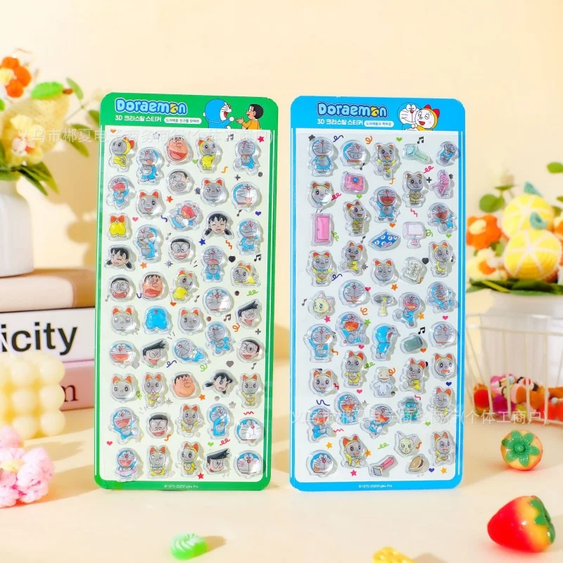 

20 шт. японских 3D-наклеек с объемным рельефом, милые мультяшные декоративные наклейки для творчества, наклейки с котиками и Шин-чаном