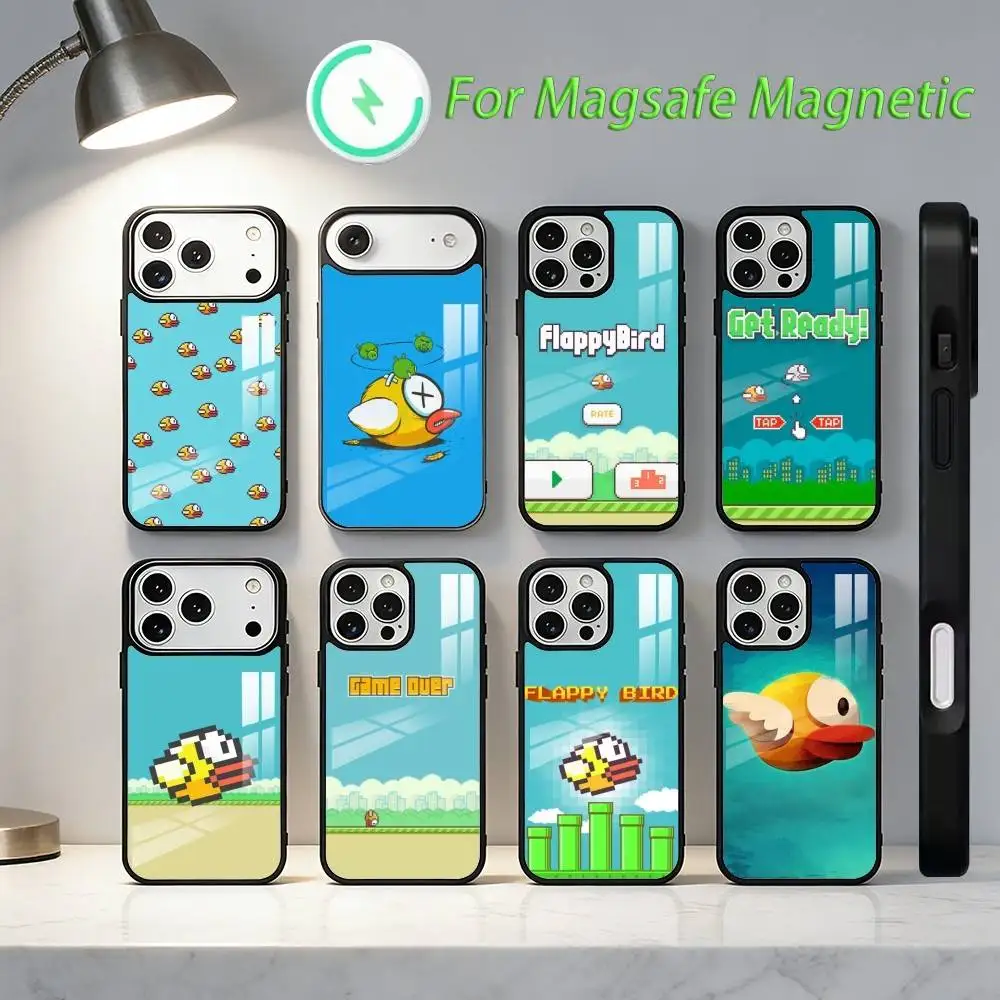 

Flappy B-Bird Game Phone Case For iPhone 17,16,15,14,13,12,11,Plus,Pro,Max Magsafe Magnetic Wireless Charging