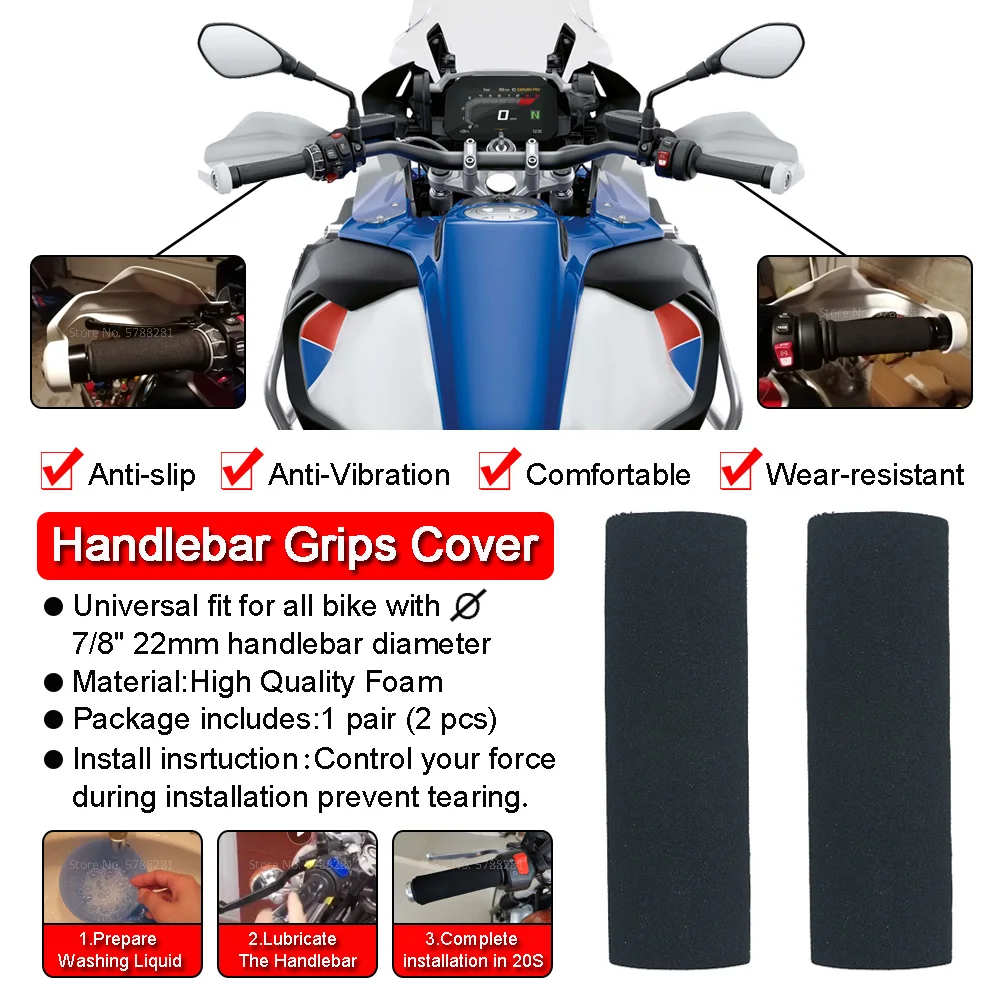 R1300GS Motorcycle Accessories Cuffs Cover R1200GS Universal Handle Grips Cover For BMW R1250GS Adv F750GS F850GS F800GS G310GS