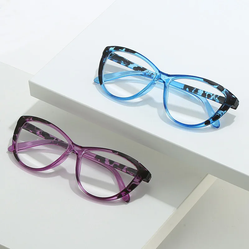 Fashionable Cat-Eye Reading Glasses for Women, Anti-Blue Light Reading Glasses for Middle-Aged and Elderly People