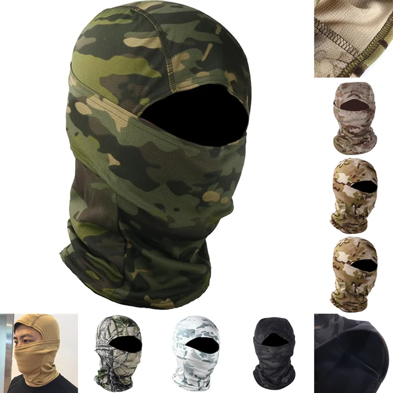 Summer Winter Military Balaclava Outdoor Warm Fleece Cycling Snowboard Hood Protection Army Tactical Camo Hats Head Face Cover