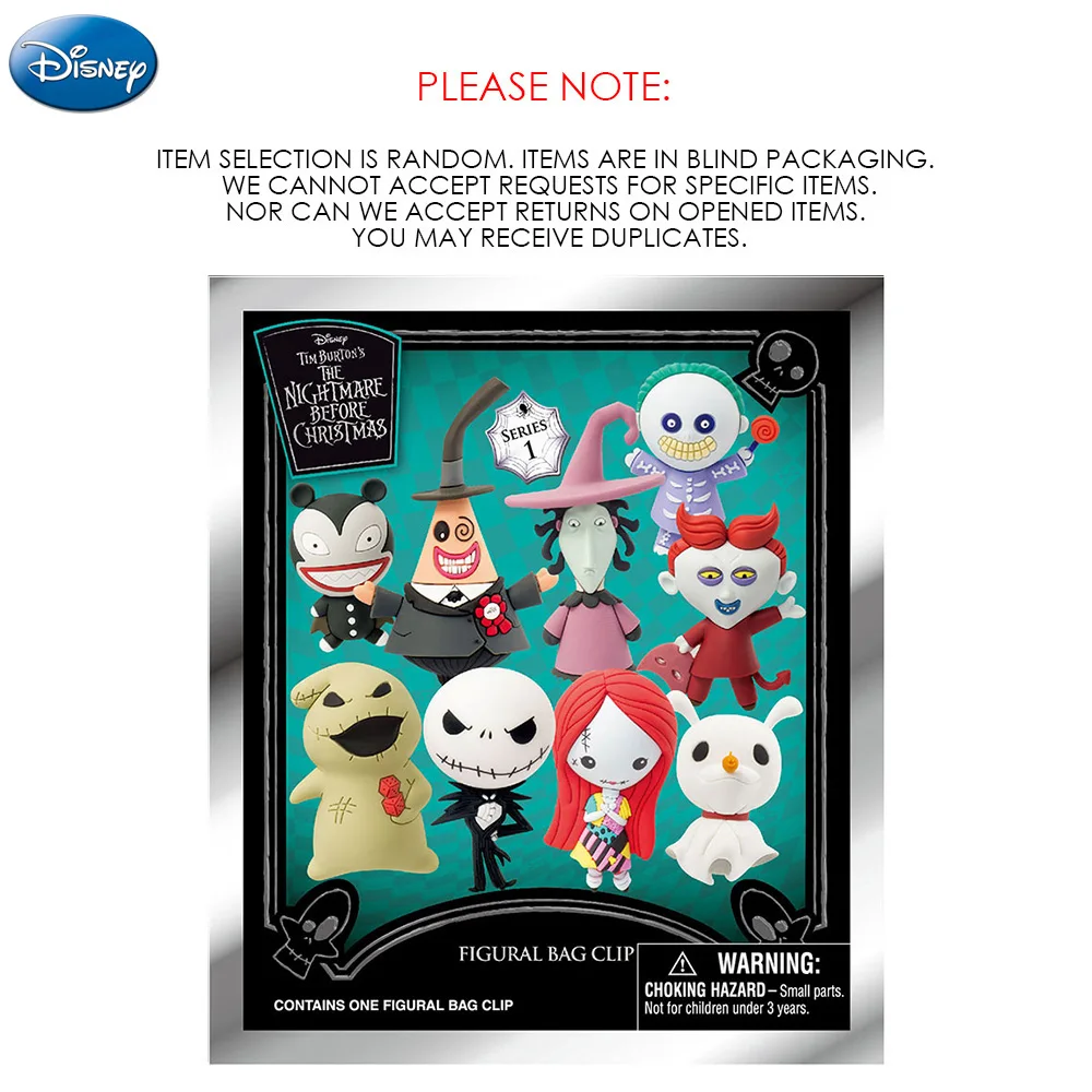 LLavero de caja ciega de pesadilla antes de Navidad, figuras, bolsa ciega, mochila, amuleto, caja de la suerte sorpresa, colgante de llave de caja secreta