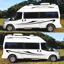 Car Long Side Vinyl Stripes Graphics Stickers Decals, Trailer Hauler Camper Vans Caravan Motorhome Large Decals/Graphics Self-Ad