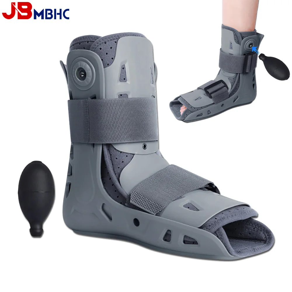 

Надувной бандаж на лодыжку с подушкой безопасности, регулируемый компрессионный бандаж для поддержки стопы при растяжениях, мелкие травмы, подошвенный фасциит