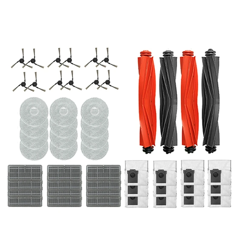 

A98G-For Dreame X40/X40pro/X40 Ultra Replacement Spare Main Brush Side Brush Filter Rag Dust Bag Mop Cloth Accessories