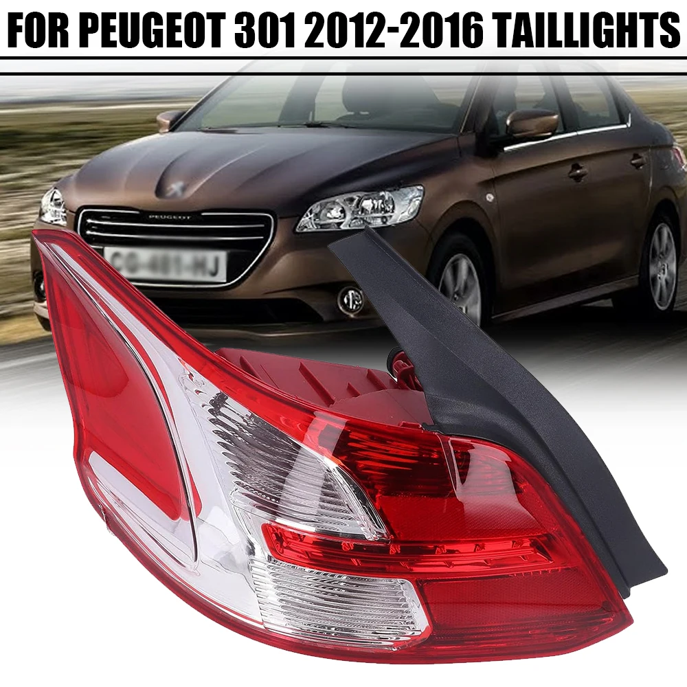 Left/Right Side Tail Lamp FOR Peugeot 301 2012 2013 2014 2015 2016 Rear Tail Light Brake Lamp with