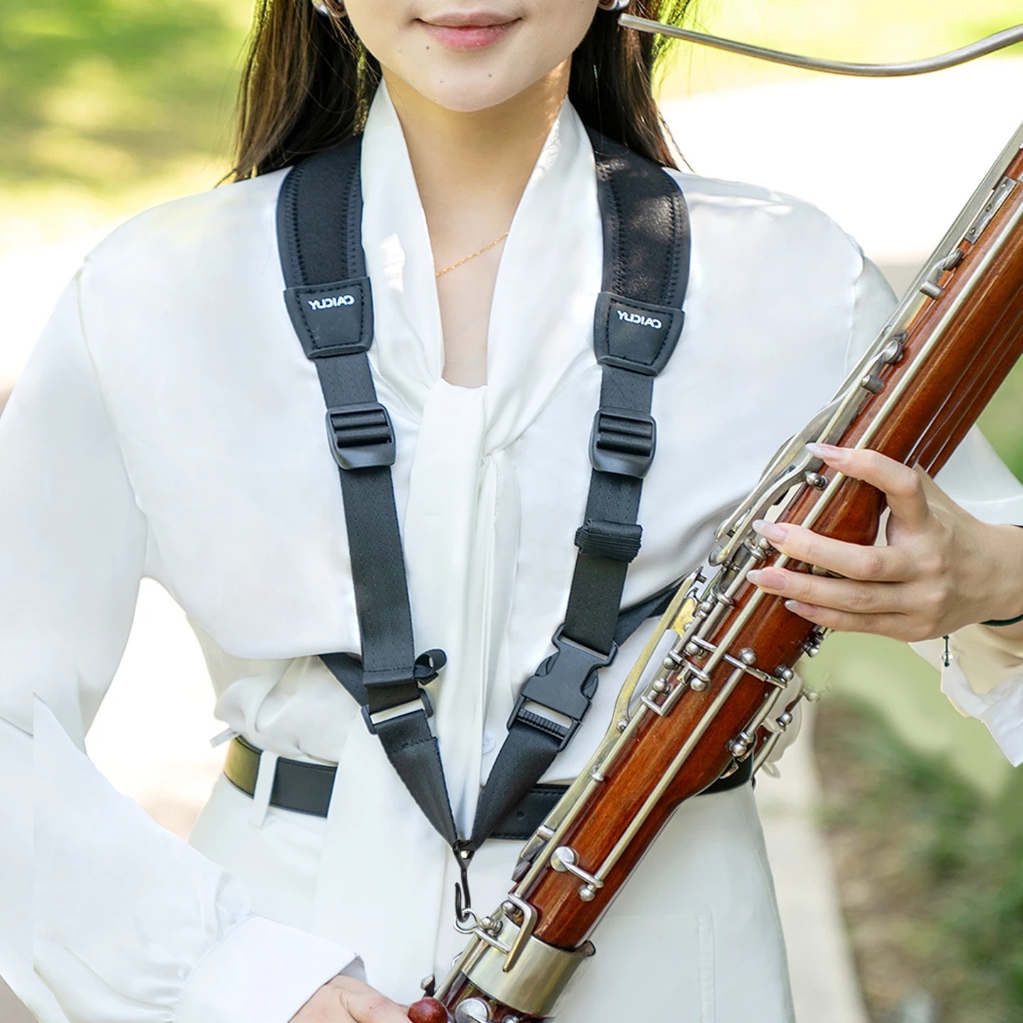 Bassoon Double Shoulder Strap Universal Instrument Strap, Thickened, Adjustable Length for Children and Adults, Professional Instrument Accessory