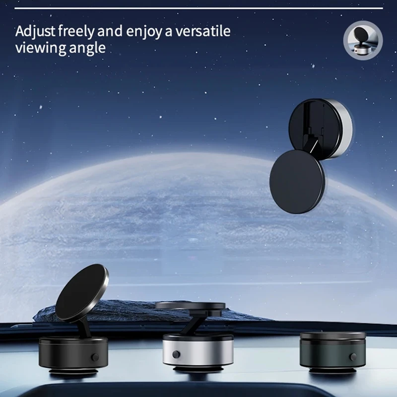 Vacuum Phone Holder Suction Cup Folding Car Phone Stand Navigation Stand For Iphone 12/13/14/15 Series Model