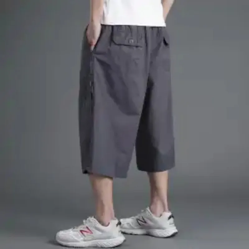 

Men's Summer 3/4 Length Cargo Shorts Loose Fit Casual Capri Pants Breathable Workwear Shorts