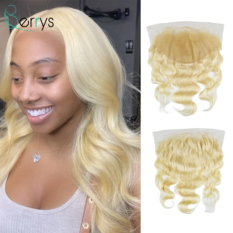 

613 Body Wave 13X6 Lace Frontal Brazilian Human Virgin Hair Transparent Lace Frontals Small Knots Pre Plucked Berryshair Women