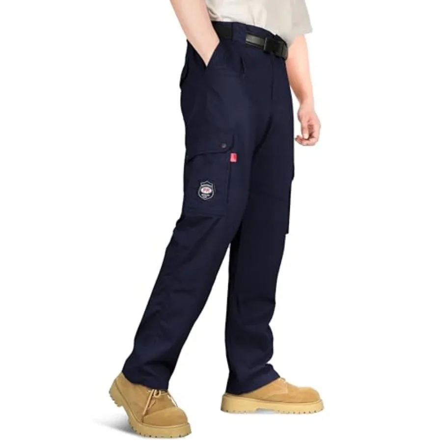 

BOCOMAL FR Pants for Men Cargo Flame Resistant Pants 2112andCAT2 100% C 7.5oz Utility Fire Resistant Pants