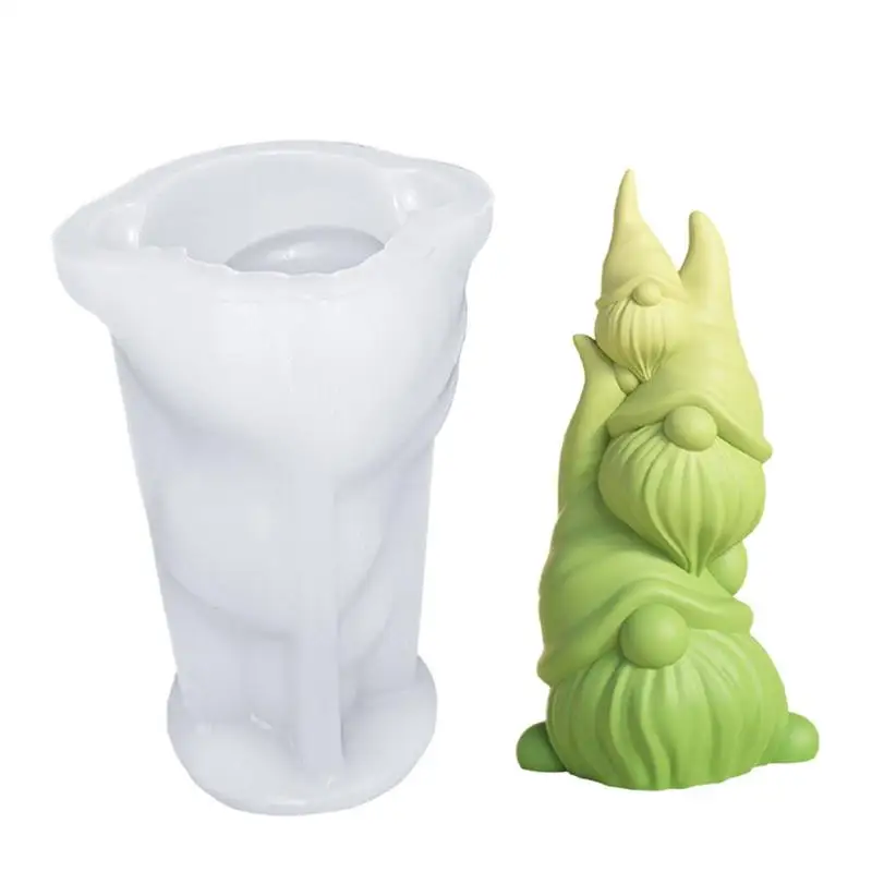 Silicone Gnome Mold Cake Decorating Mold Gnome 3D Silicone Molds Dwarf Mold Resin Casting Mould Candle Making Wax Candles Resin