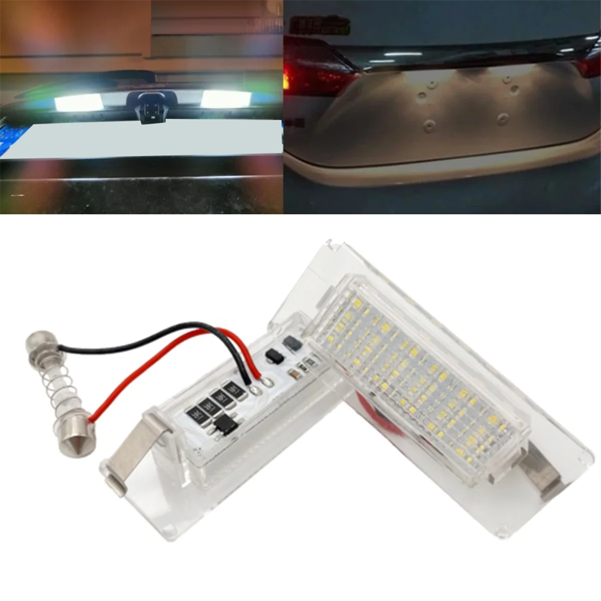 Luz traseira da placa de licença do diodo emissor de luz do carro para Fiat Ducato Bus Kasten 2006-2020 Acessórios para carro 1307272070 735430904