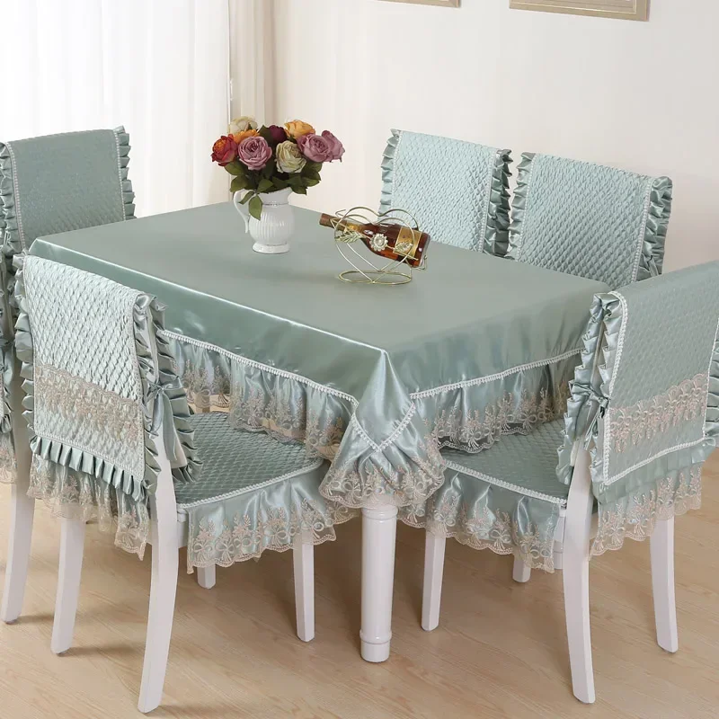 Hot Sale square dining table cloth chair covers cushion tables and chairs bundle chair cover rustic lace cloth set tablecloths