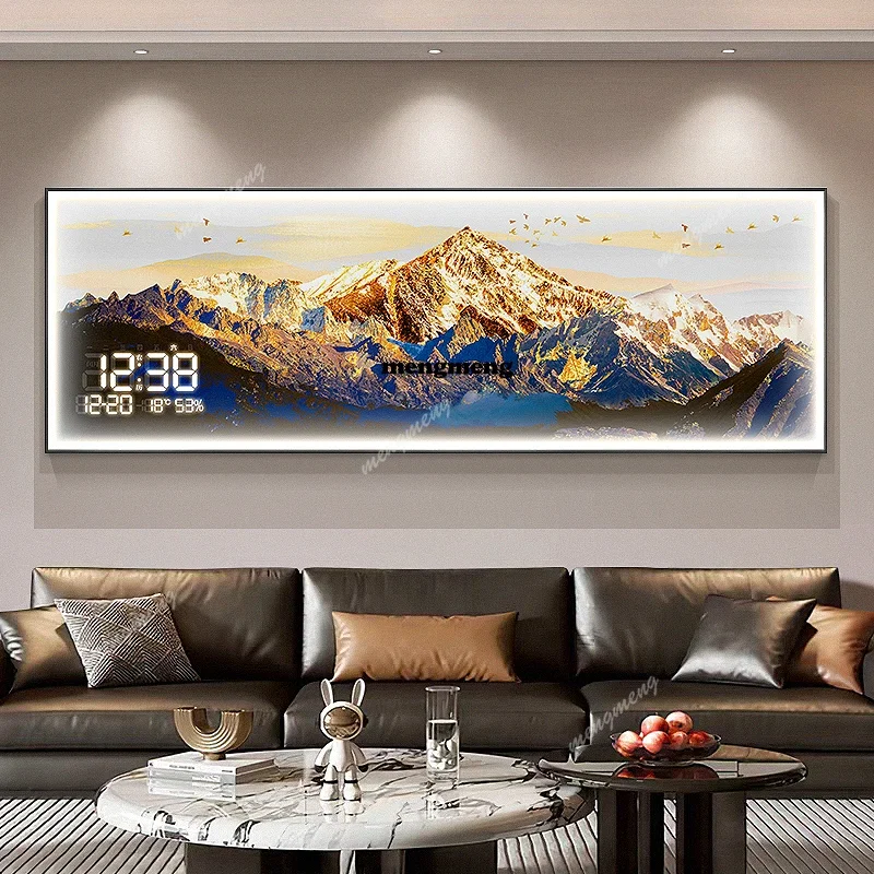 R Night Visible Wall Clock Unique Glows Premium Bedroom Decoration Wall Clock Digital Luxury Office Reloj Mural Living Room Deco