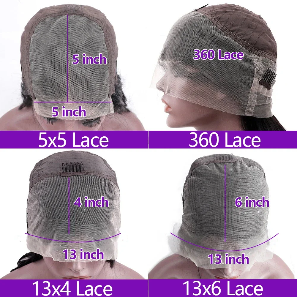 360ボーンストレートプレプラッキング済み人毛レースフロントウィッグ 女性用 5x5 HDレースフロントウィッグ ストレートレースフロントウィッグ