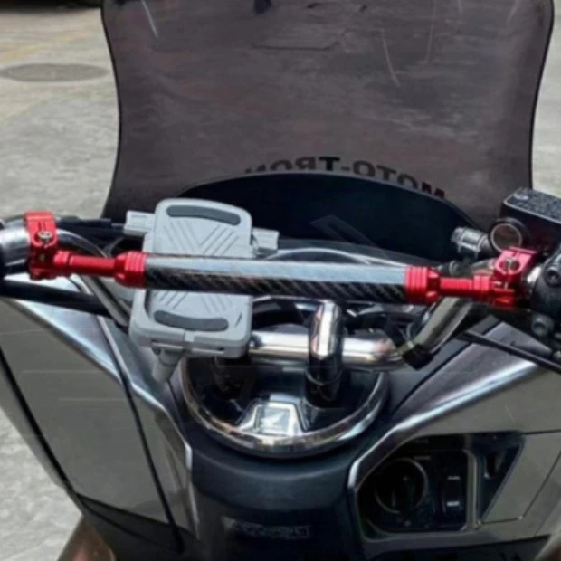 Motorcycle Carbon Fiber Balance Bar Multifunctional Handlebar Aluminum Alloy Electric Vehicle Adjustable Cross Bar Modification