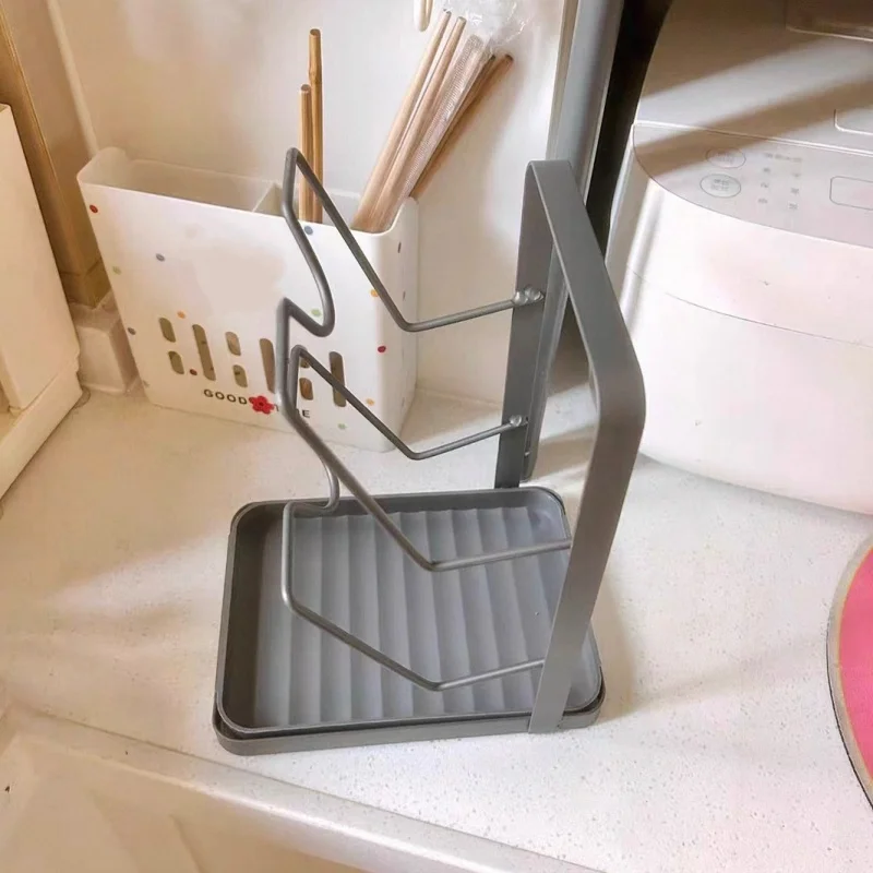 

​ Кухонная полка для крышки кастрюли, органайзер для крышки кастрюли без сверления, экономия места на кухне, органайзер для столешницы, с дренажным поддоном, легко чистится