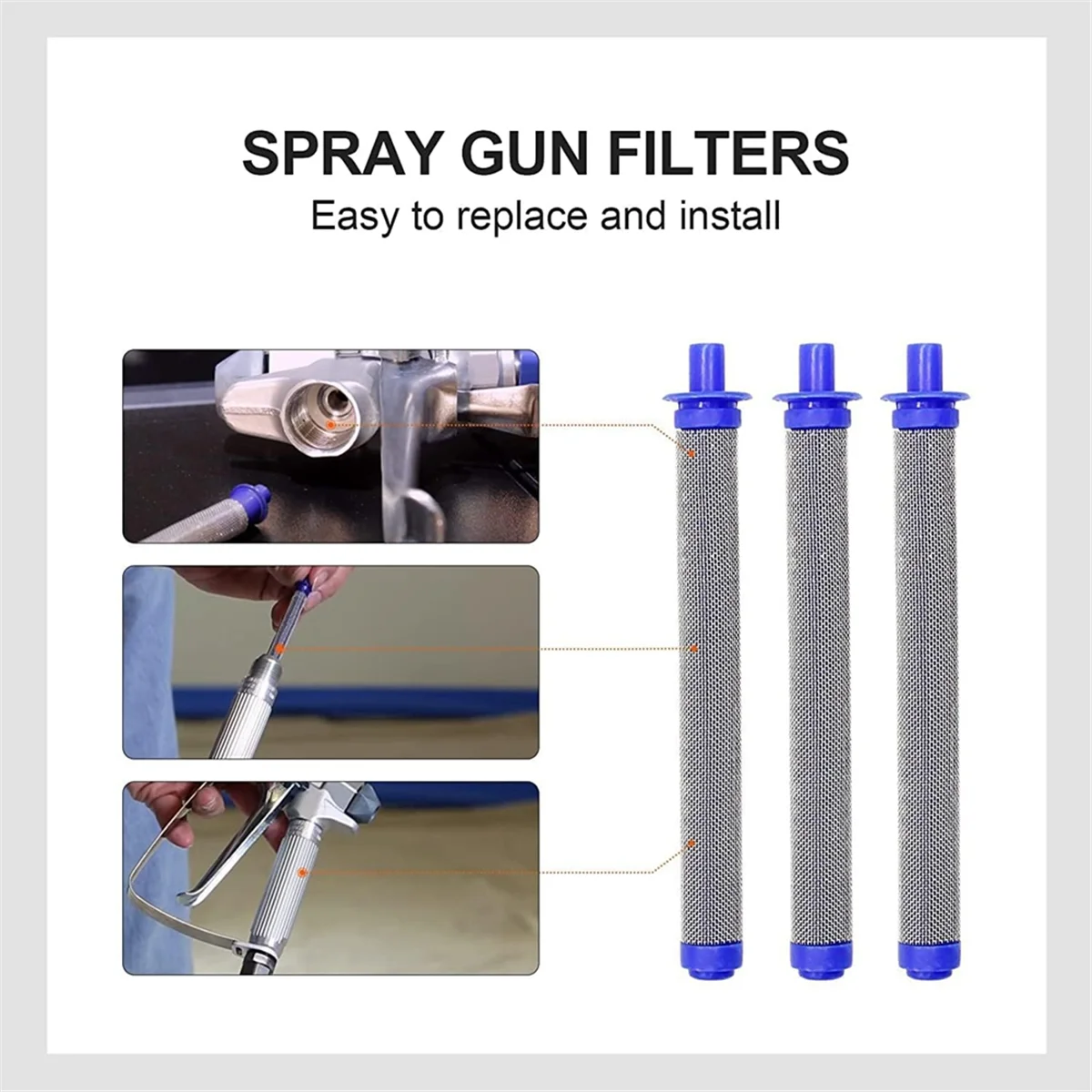 10Pack 288749 filtro per pistola a spruzzo Airless compatibile con 60 Mesh Airless filtro per pistola a spruzzo modelli SG10, SG Pro, SG2