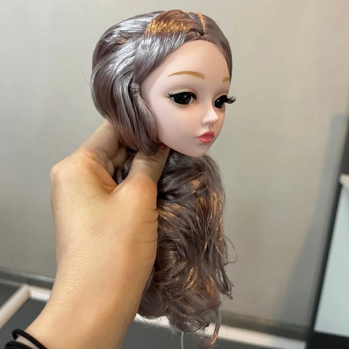 Exquisite 3D Princess Doll Head Figurine Eyeball Makeup Toy Accessory Suitable For 60cm 1/3 BJD Doll Head Miniature Collectible