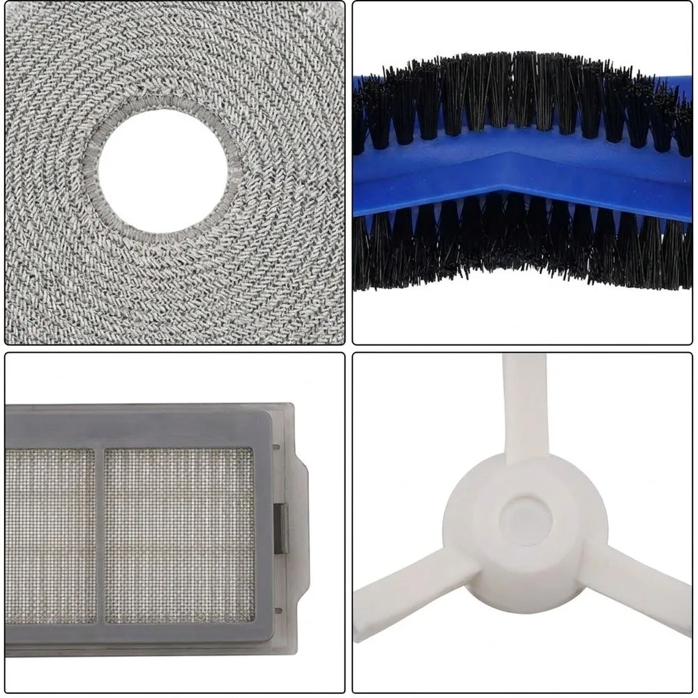 Compatible Accessories For Cecotec For Conga 15090/16090, For Deerma For X70 Replacement Side Rollers & HEPA Filters, Mop Pads