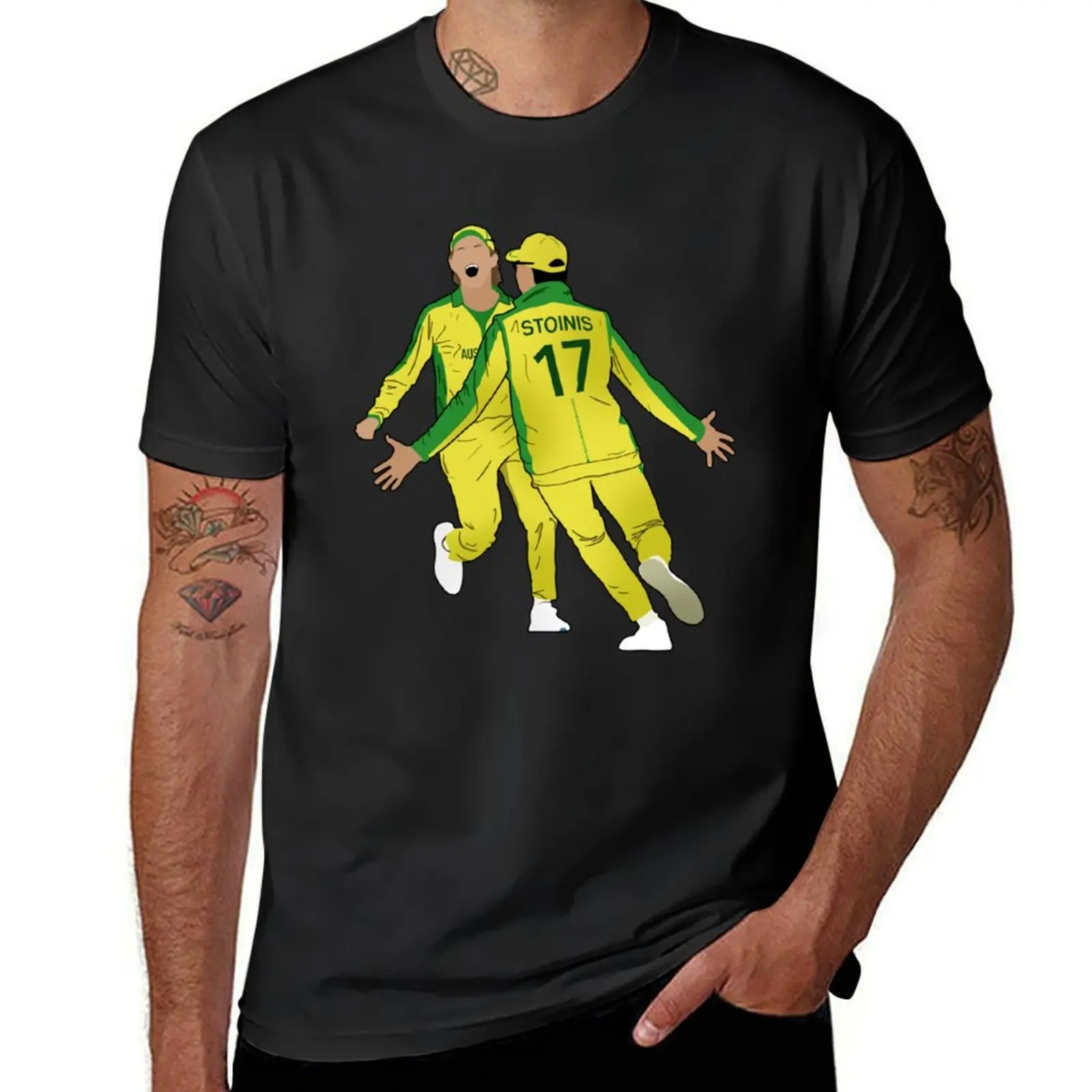 Marcus Stoinis and Adam Zampa T-Shirt cheap stuff plain blacks summer top t shirts for men cotton