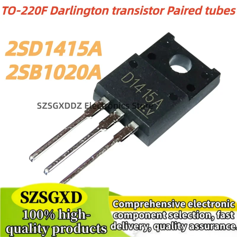 10piezas/5pairs 100% Brand New and Quality D1415A B1020A TO220F 2SD1415A 2SB1020A TO-220F Darlington transistor Paired tubes