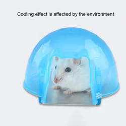 Summer Cool Hamster Squirrel Arch Cooling Down Plastic House Small Pet Cage Bed Play Toy Blue Pink Color Great