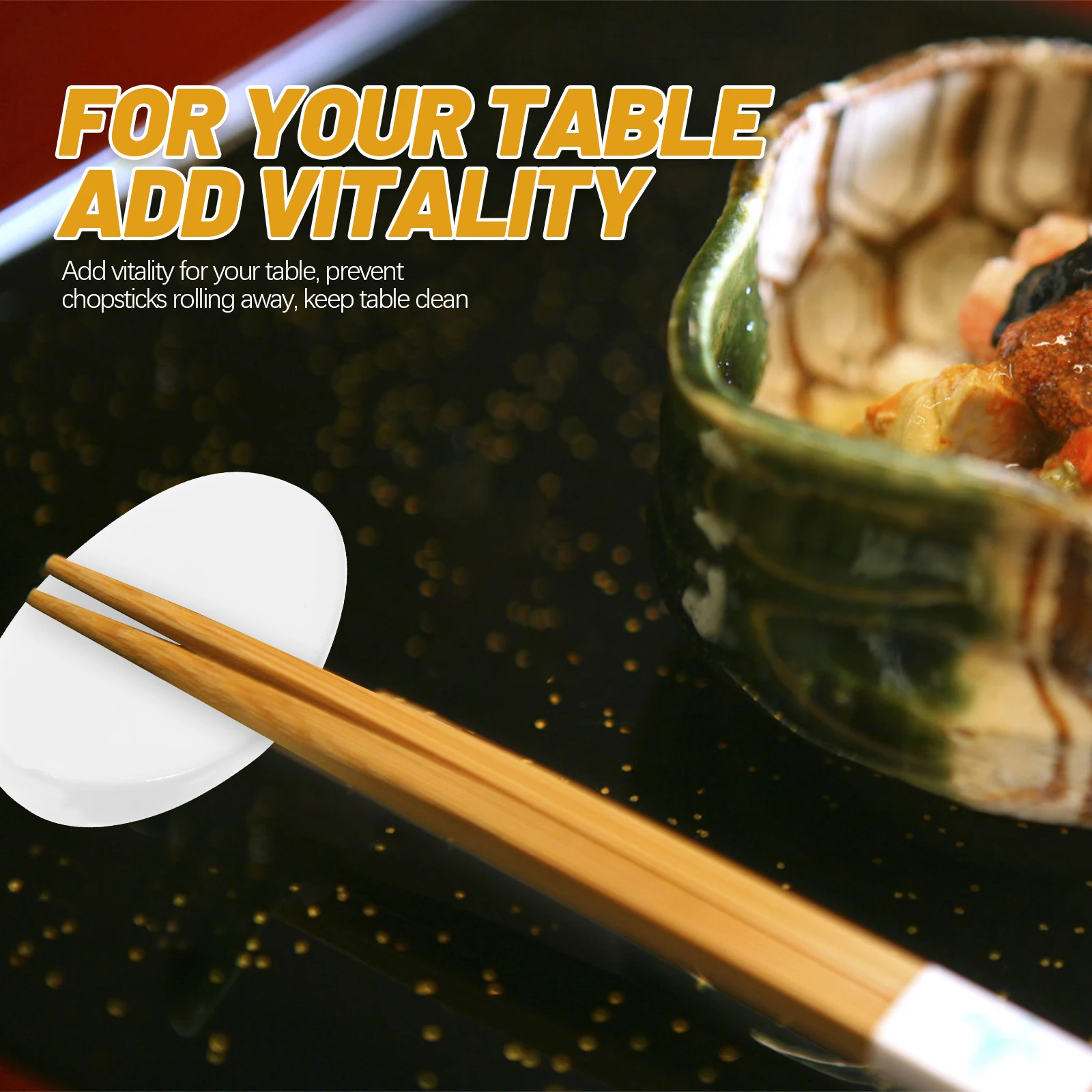 

6Pcs Chopstick Rest Ceramic Spoon Fork Holder Anti-Roll Tableware Stand for Home Restaurant Spoon and Chopsticks Rest