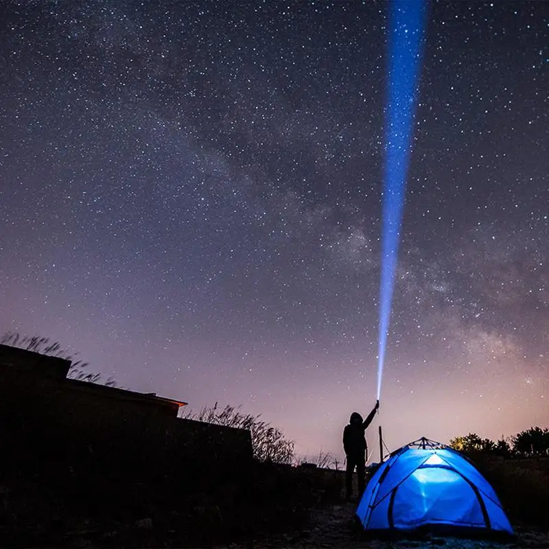 6 Led Flashlight USB Rechargeable Smart Flashlight High Power Torch Light With Charged Display For Outdoor Camping Emergency