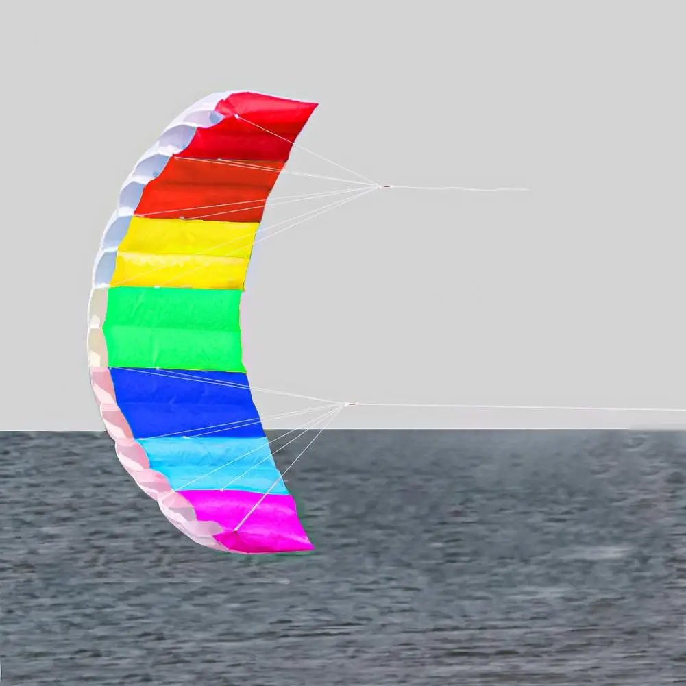 Power Kites Colorful Large Hand Held Light Weight Good Workmanship Folding Fast Speed Rainbow Dual Line Stunt Kite For Gift