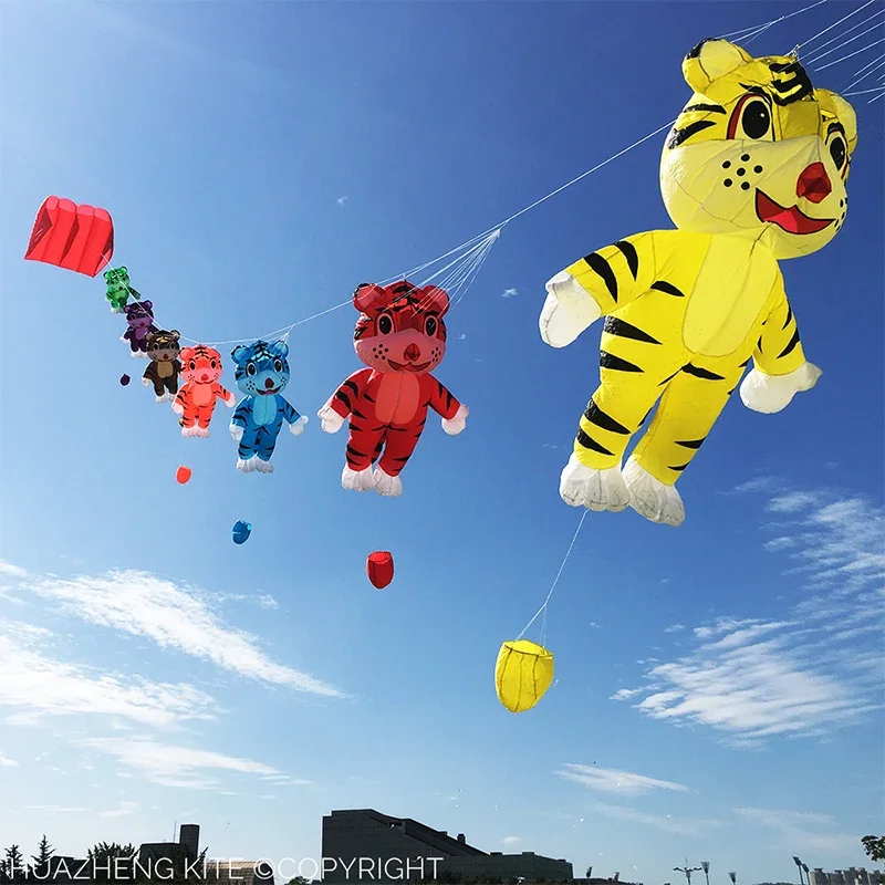 

2.5M Pendant Tiger Soft Kite Inflatable Toys Christmas GiftS Kite Outdoor Flight Guidance Easy To Fly Tear Resistant