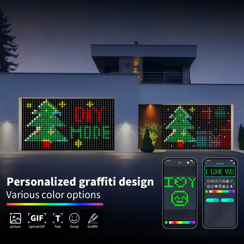 USB DC5V WS2812B Smart Led String Christmas Lights Bluetooth Music App Control RGBIC Curtain LED Addressable Party Decoration